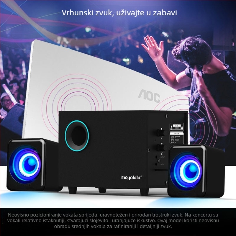 Q9 2.1 računalski zvučnik sa subwooferom, Bluetooth, USB napajanje, MP3 reprodukcija, 3D surround zvuk
