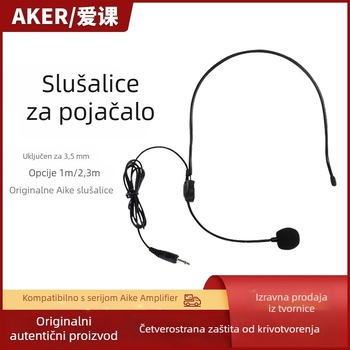Učiteljski headset mikrofon, žičani, integrirani mikrofon, model Zj033mr-1m, 20 Hz–20 kHz, SNR ≥60 dB