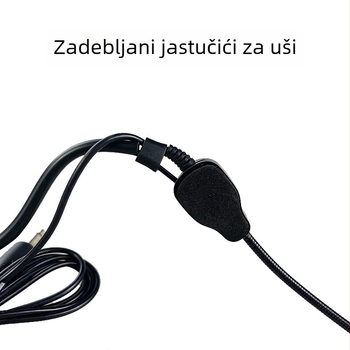 Učiteljski headset mikrofon, žičani, integrirani mikrofon, model Zj033mr-1m, 20 Hz–20 kHz, SNR ≥60 dB