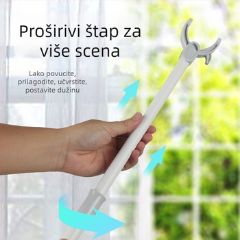 Duga proširiva šipka za sušenje odjeće za balkon - plastična, prijenosna, moderni minimalistički dizajn, lansirana 2024