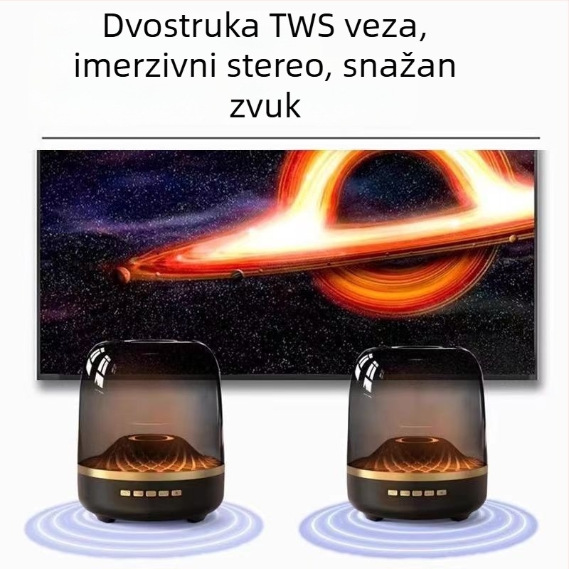 Bežični Bluetooth zvučnik sa subwooferom - 5W, 100Hz-20kHz, SNR ≥75dB, ugrađena baterija