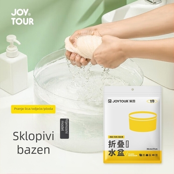 Sklopivi bazen za pranje - plastični, prijenosni za putovanja i vanjsku uporabu - za pranje odjeće i povrća - 0,1 kg