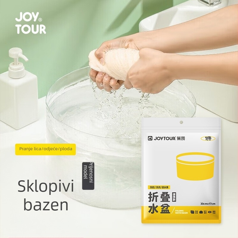 Sklopivi bazen za pranje - plastični, prijenosni za putovanja i vanjsku uporabu - za pranje odjeće i povrća - 0,1 kg