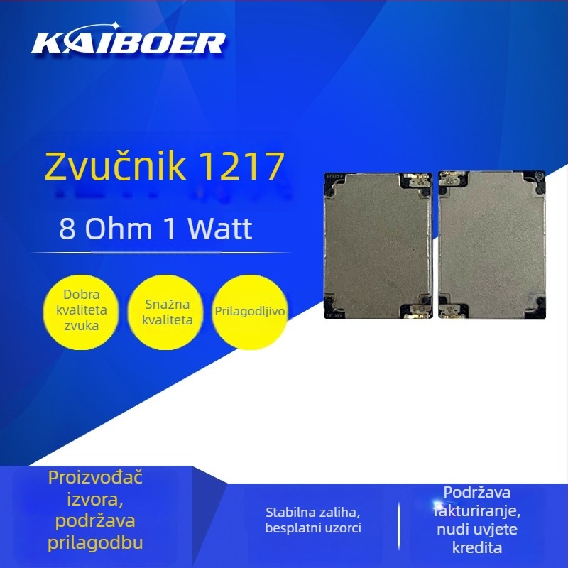 1217 Pet magnetski ultra-tanki zvučnik, 8 Ω, 1 W, za tablete i prijenosna računala