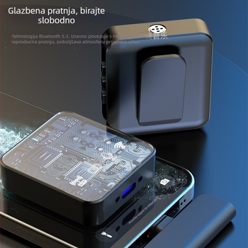 Bežični lavalier mikrofon s kopčom – Bluetooth 5.3, 20 Hz–20 kHz, SNR ≥70 dB, ugrađena baterija 300–500 mAh, trajanje 6–8 sati (Bluetooth 5.3; 20 Hz–20 kHz; SNR ≥70 dB; 300–500 mAh; 6–8 sati)