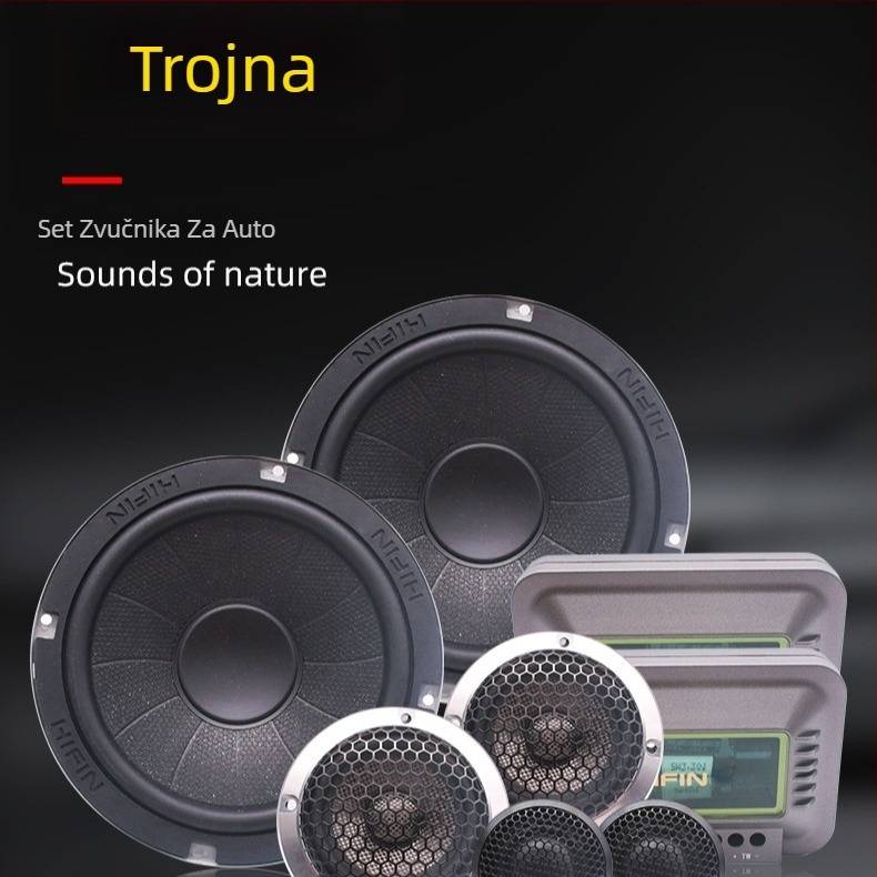 3-Weg auto audio zvučni set HI-6083, maksimalna snaga 300W, impedancija 4 Ω, frekvencijski raspon 55 Hz–35 kHz, osjetljivost >90 dB