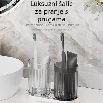 Flying Rabbit Putni Set Za Održavanje Zubne Higijene — Prozirna, Lagana i Prijenosna Čašica Za Pranje Zuba; Materijal PET; 1 Paket; Tisak Loga: Da; Prilagodba: Da