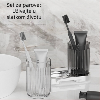 Flying Rabbit Putni Set Za Održavanje Zubne Higijene — Prozirna, Lagana i Prijenosna Čašica Za Pranje Zuba; Materijal PET; 1 Paket; Tisak Loga: Da; Prilagodba: Da