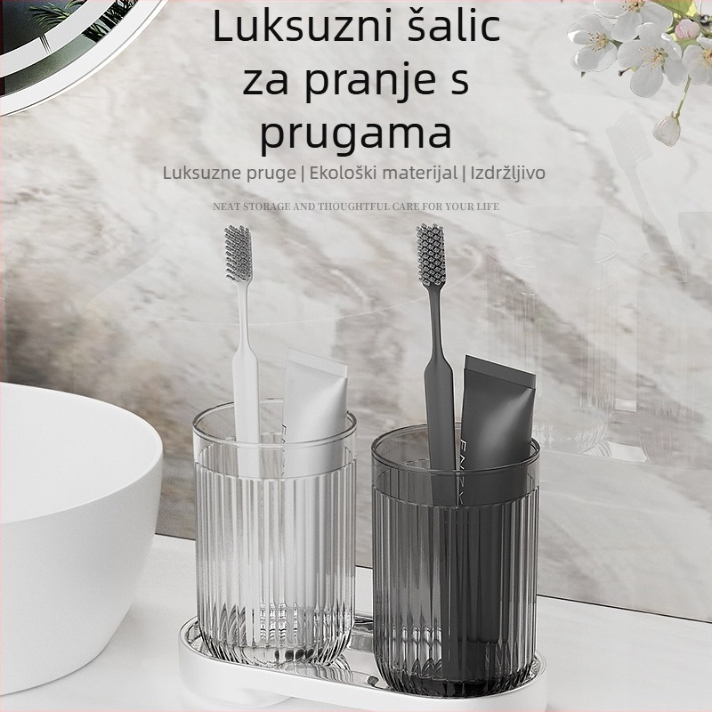 Flying Rabbit Putni Set Za Održavanje Zubne Higijene — Prozirna, Lagana i Prijenosna Čašica Za Pranje Zuba; Materijal PET; 1 Paket; Tisak Loga: Da; Prilagodba: Da