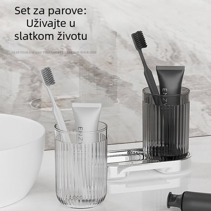 Flying Rabbit Putni Set Za Održavanje Zubne Higijene — Prozirna, Lagana i Prijenosna Čašica Za Pranje Zuba; Materijal PET; 1 Paket; Tisak Loga: Da; Prilagodba: Da