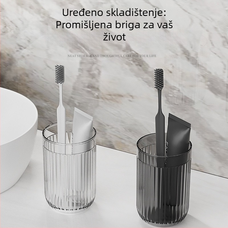 Flying Rabbit Putni Set Za Održavanje Zubne Higijene — Prozirna, Lagana i Prijenosna Čašica Za Pranje Zuba; Materijal PET; 1 Paket; Tisak Loga: Da; Prilagodba: Da