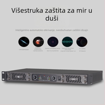 Dvo-kanalni profesionalni digitalni pojačalo za pozornicu, 450W, 4–8 Ω, 20 Hz–20 kHz, THD 0,005%