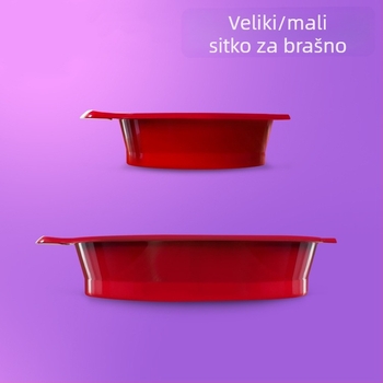 Plastično sito za brašno, debeli okvir, mreža 60, ručni alat za pečenje