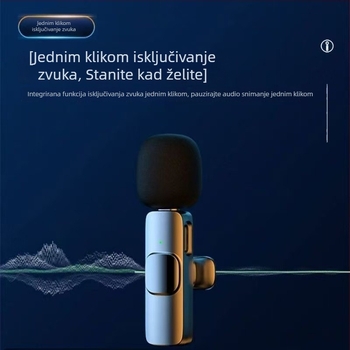 Lavalier mikrofon s aktivnim uklanjanjem šuma za vanjske prijenose uživo na pametnom telefonu – dvostruka upotreba influencer mikrofona