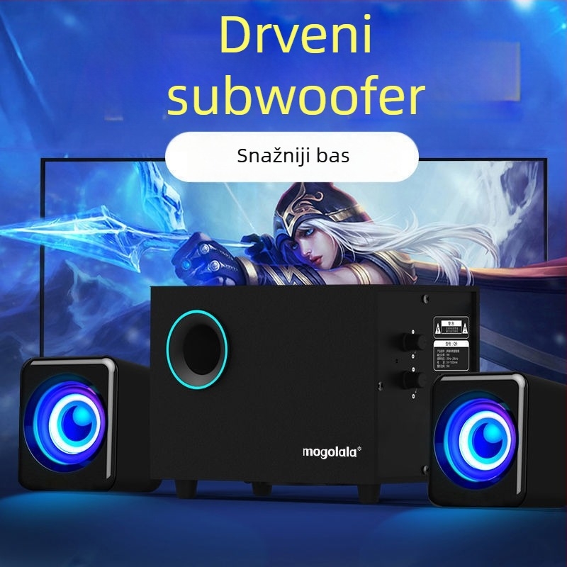 Q9 zvučnici za računalo 2.1 kanala USB Bluetooth, stolni, snažan bass i jasan zvuk