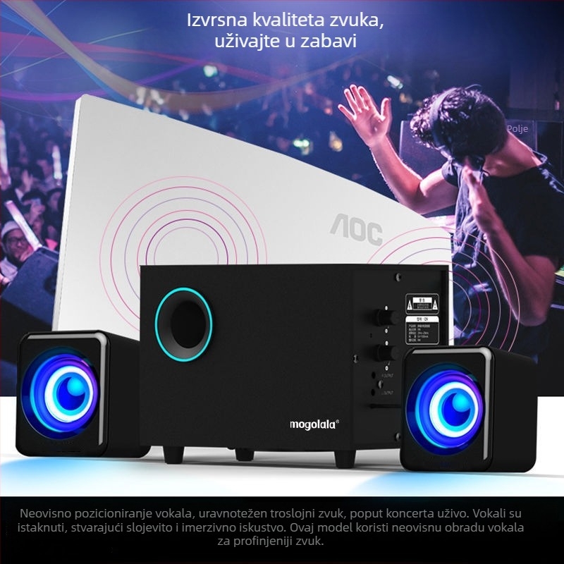 Q9 zvučnici za računalo 2.1 kanala USB Bluetooth, stolni, snažan bass i jasan zvuk