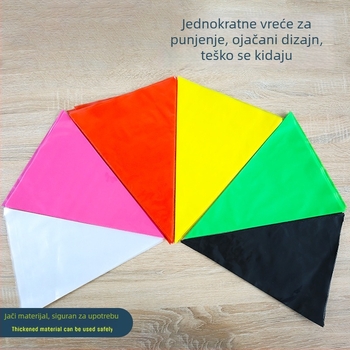 Trokutasta vrećica za ukrašavanje, plastika za prehrambenu sigurnost, čvrsta konstrukcija, namijenjena ukrašavanju torti, izradi dječje hrane, džema i pakiranju slatkiša