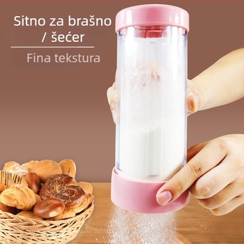 Chiyang sito za brašno s rotirajućim mehanizmom, poluautomatski ručni filter u obliku šalice, fino sito za pečenje