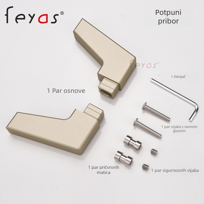 Rog ručica za garderobu - aluminijska legura, Feyas brand, Horn model, namijenjena garderobi, moderni minimalistički stil, završna obrada oksidacijom i pjeskovanjem