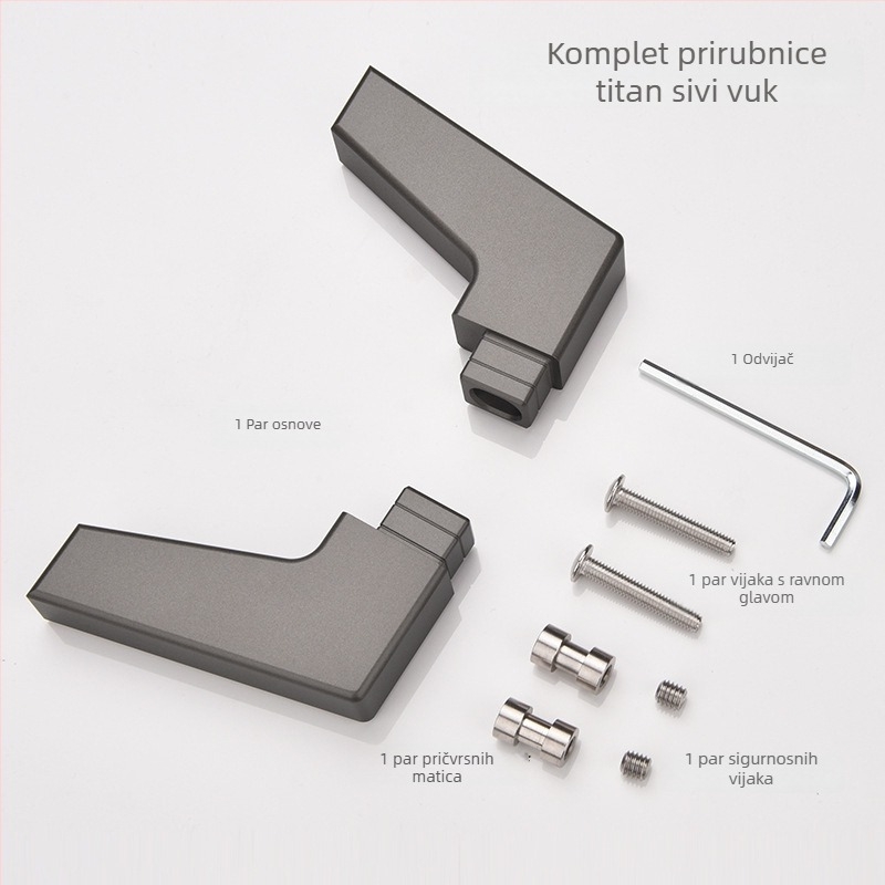 Rog ručica za garderobu - aluminijska legura, Feyas brand, Horn model, namijenjena garderobi, moderni minimalistički stil, završna obrada oksidacijom i pjeskovanjem