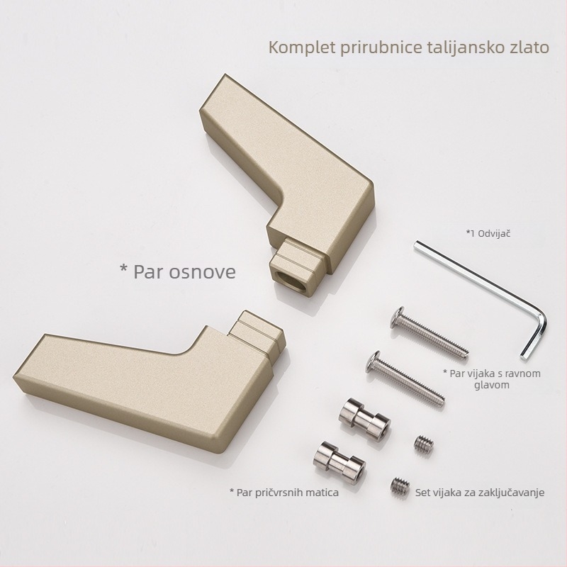 Rog ručica za garderobu - aluminijska legura, Feyas brand, Horn model, namijenjena garderobi, moderni minimalistički stil, završna obrada oksidacijom i pjeskovanjem