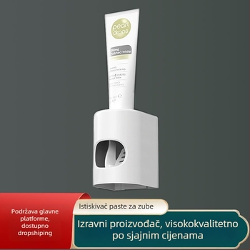 Zidno montirani automatski istisivač zubne paste s držačem za četkicu i stalkom za ispiranje, Hao Sheng, porijeklo Yongkang