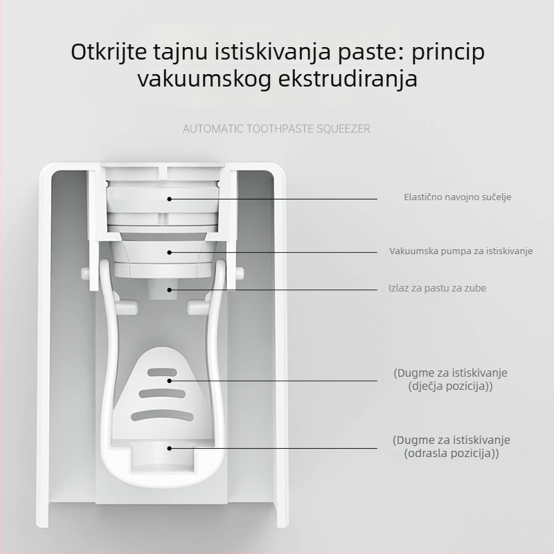 Zidno montirani automatski istisivač zubne paste s držačem za četkicu i stalkom za ispiranje, Hao Sheng, porijeklo Yongkang