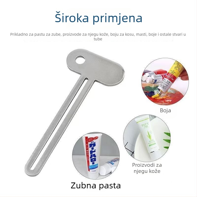Ručno rotirajući metalni klip za pastu za zube, kućna upotreba
