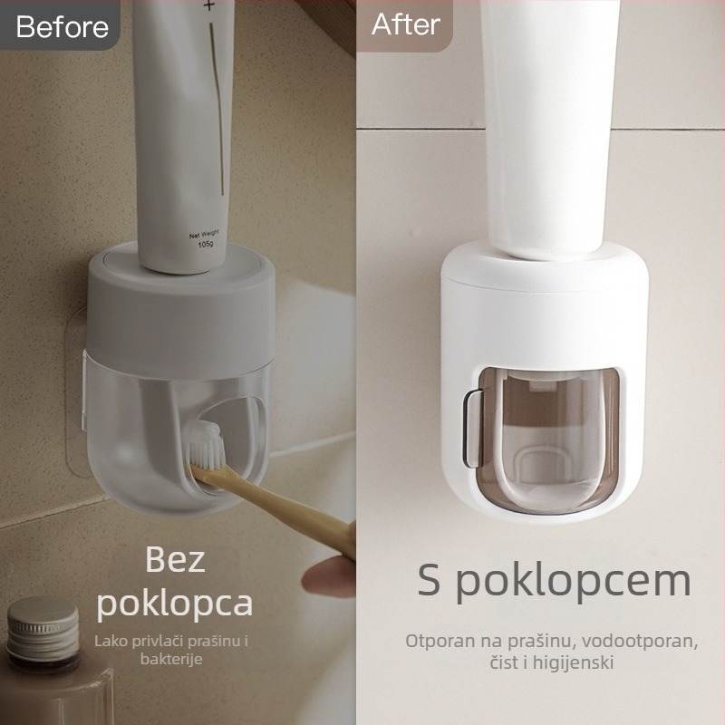 Uređaj za istiskivanje paste za zube, zidni, bez bušenja — Xuanjin