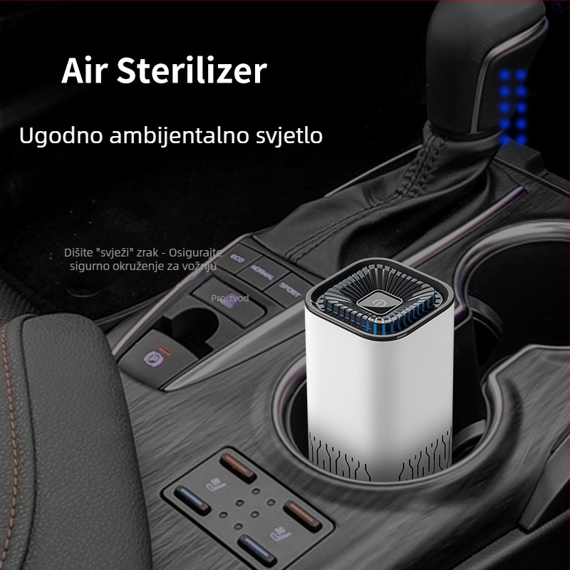 Automobilski pročišćivač zraka s negativnim ionima - Model K2, USB napajanje, 5V, koncentracija negativnih iona 300W, ABS kućište