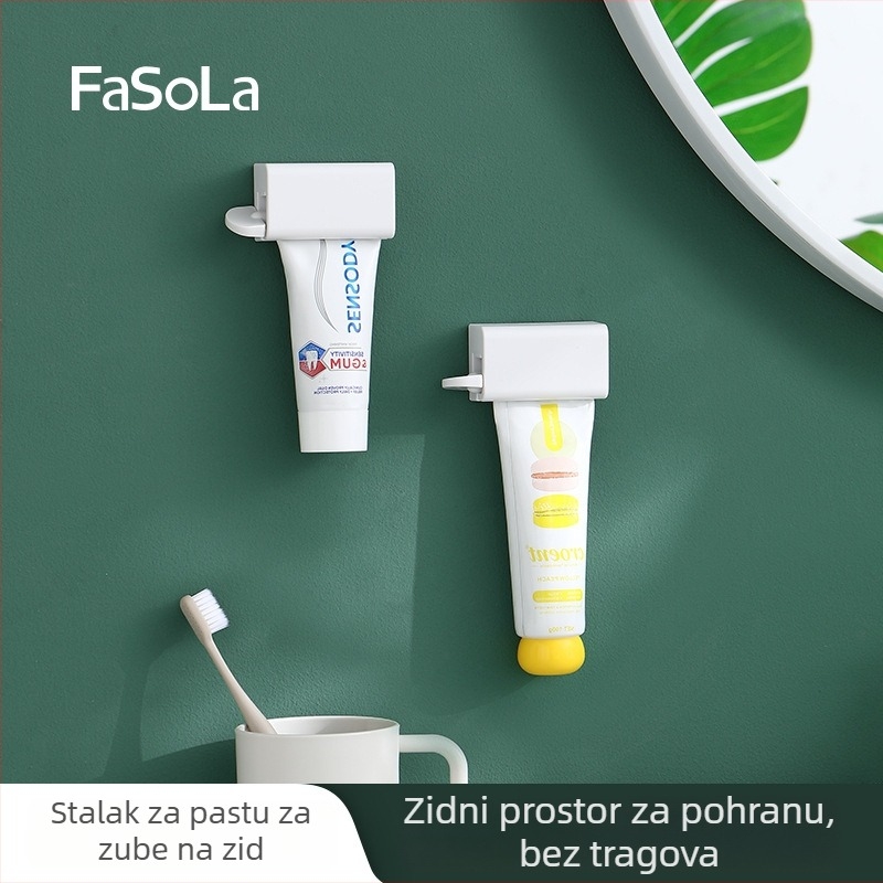 FaSoLa zidni stlačivač za pastu za zube sa skladišnim držačem – univerzalna upotreba, podrijetlo Kina