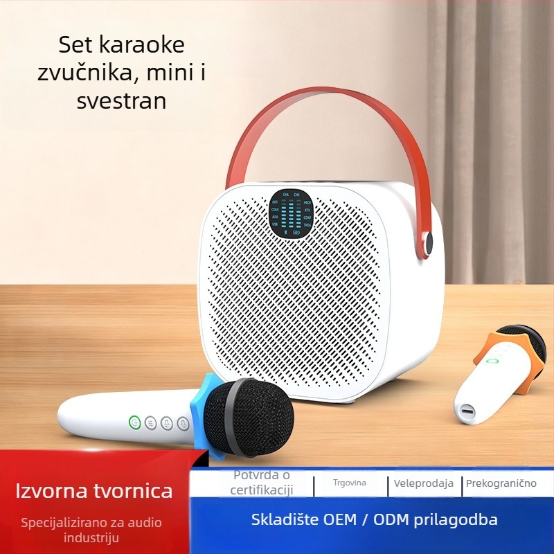Karaoke Bluetooth zvučnik s mikrofonom, 30W, 50Hz-20kHz, SNR ≥70dB, domet 10 m