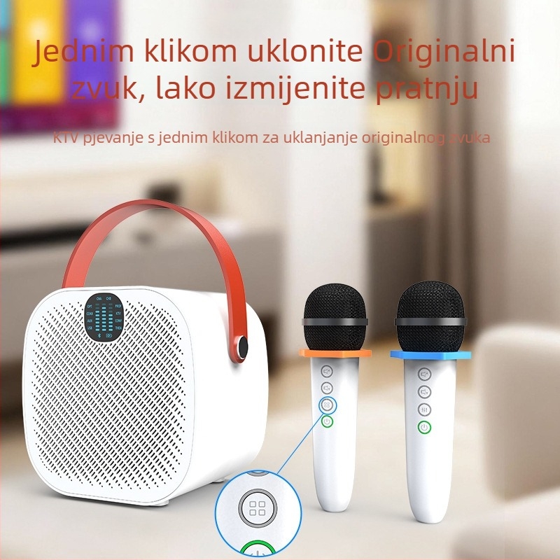Karaoke Bluetooth zvučnik s mikrofonom, 30W, 50Hz-20kHz, SNR ≥70dB, domet 10 m