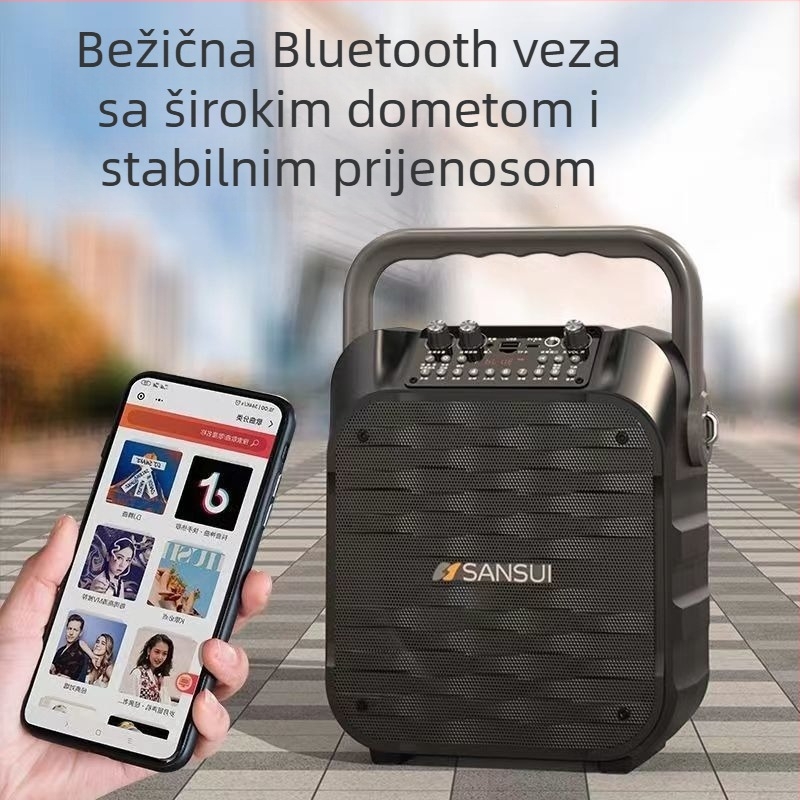 Landscape U16 vanjski Bluetooth zvučnik za karaoke s ugrađenim mikrofonom - prenosni bežični snažni zvučnik