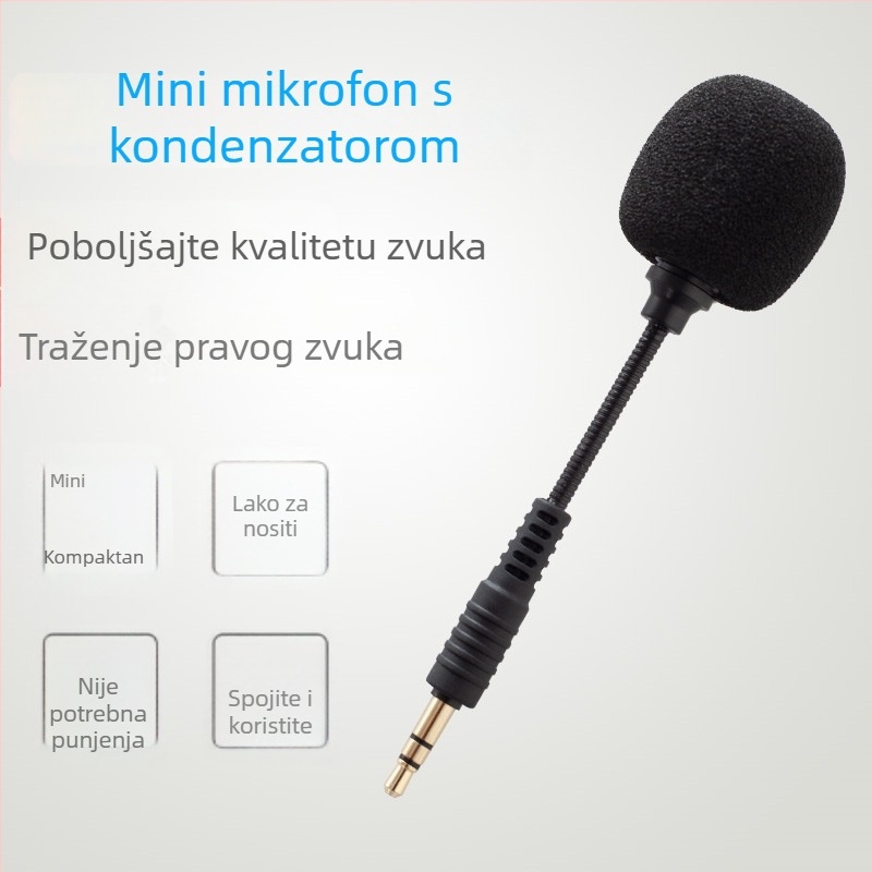 Bežični ručni dinamički mikrofon za snimanje na pametnom telefonu, 1 kanal, usmjerivač prekidač