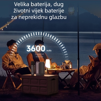 Fanatic S62M Bluetooth karaoke zvučnik s mikrofonom — Bluetooth 5.0, 15W, IPx3, 2000–4000mAh, 100Hz-20kHz