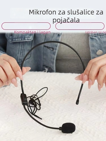 Headset mikrofon s kondenzatorskom kapsulom; raspon frekvencija 100 Hz–20 kHz; SNR ≥70 dB