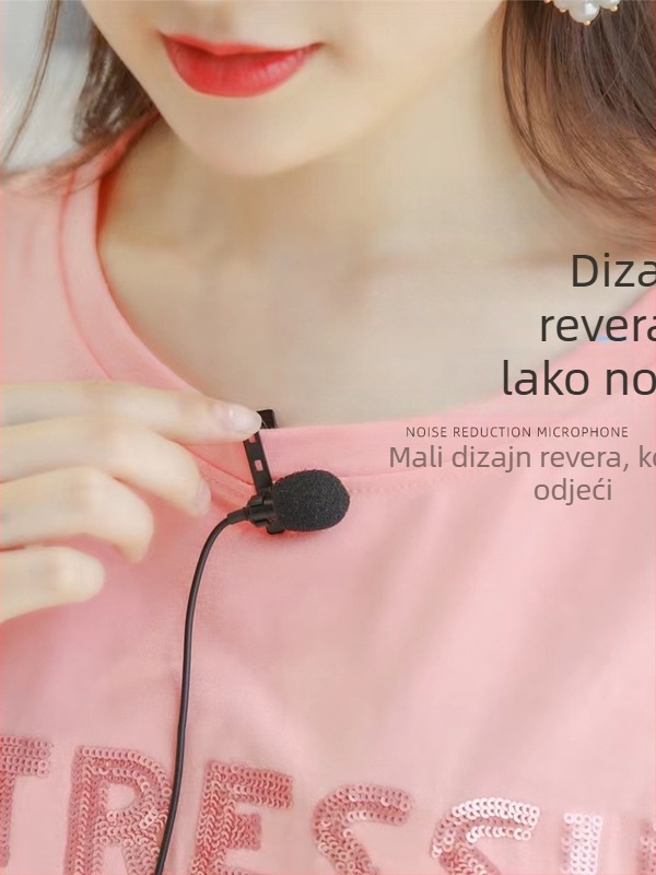 Headset mikrofon s kondenzatorskom kapsulom; raspon frekvencija 100 Hz–20 kHz; SNR ≥70 dB