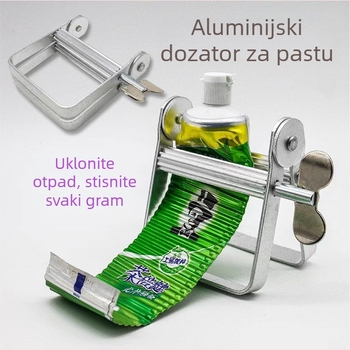 Dispenser za kremu za kosu; aluminijska legura; neto sadržaj 105 g; doza kreme; pogodan za kreme za lice i pastu za zube