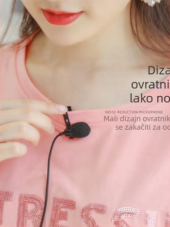 Headset mikrofon, kapacitivni tip, žični, za nastavu u učionici (100 Hz–20 kHz; SNR ≥70 dB)