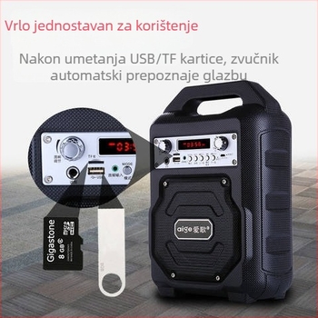Love Song S23 Bluetooth zvučnik - Prijenosni vanjski zvučnik, 2 zvučnika, 10W, Bluetooth 5.0, 100Hz-20kHz, Ugrađena baterija