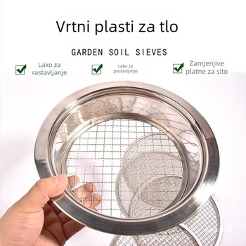 Yuman kružni set sita za uzgoj orhideja – prosijavanje tla, pijeska, kamenja i riječnog pijeska u vrtu