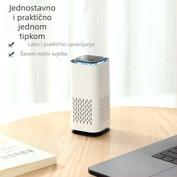 Automobilski pročišćivač zraka za uklanjanje formaldehida, USB napajanje, niski buka ≤36 dB, protok zraka 50 m³/h, HEPA + kompozitni filtar, za vozila, do 10 m²