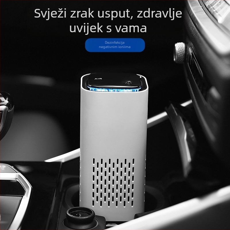 Automobilski pročišćivač zraka za uklanjanje formaldehida, USB napajanje, niski buka ≤36 dB, protok zraka 50 m³/h, HEPA + kompozitni filtar, za vozila, do 10 m²