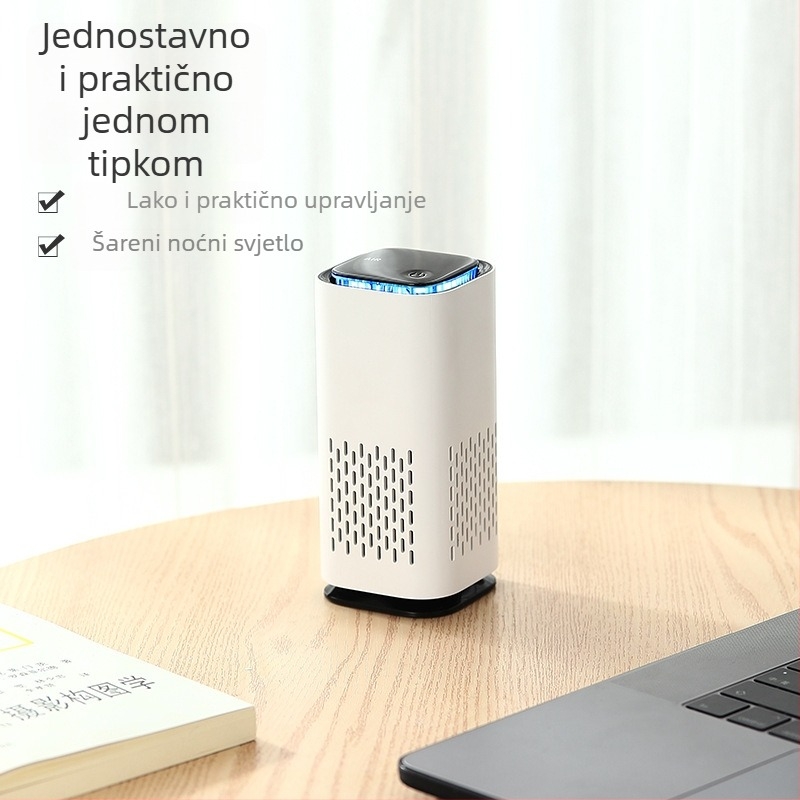 Automobilski pročišćivač zraka za uklanjanje formaldehida, USB napajanje, niski buka ≤36 dB, protok zraka 50 m³/h, HEPA + kompozitni filtar, za vozila, do 10 m²