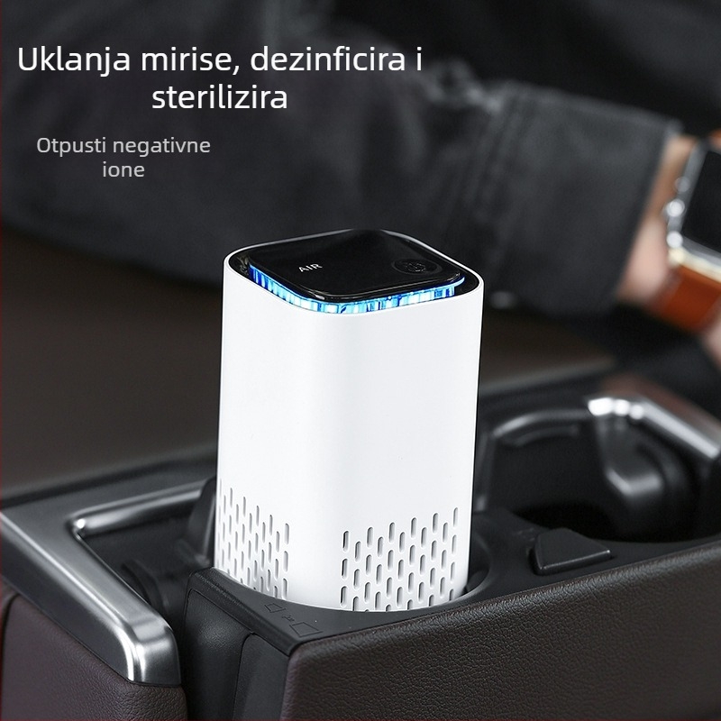 Automobilski pročišćivač zraka za uklanjanje formaldehida, USB napajanje, niski buka ≤36 dB, protok zraka 50 m³/h, HEPA + kompozitni filtar, za vozila, do 10 m²