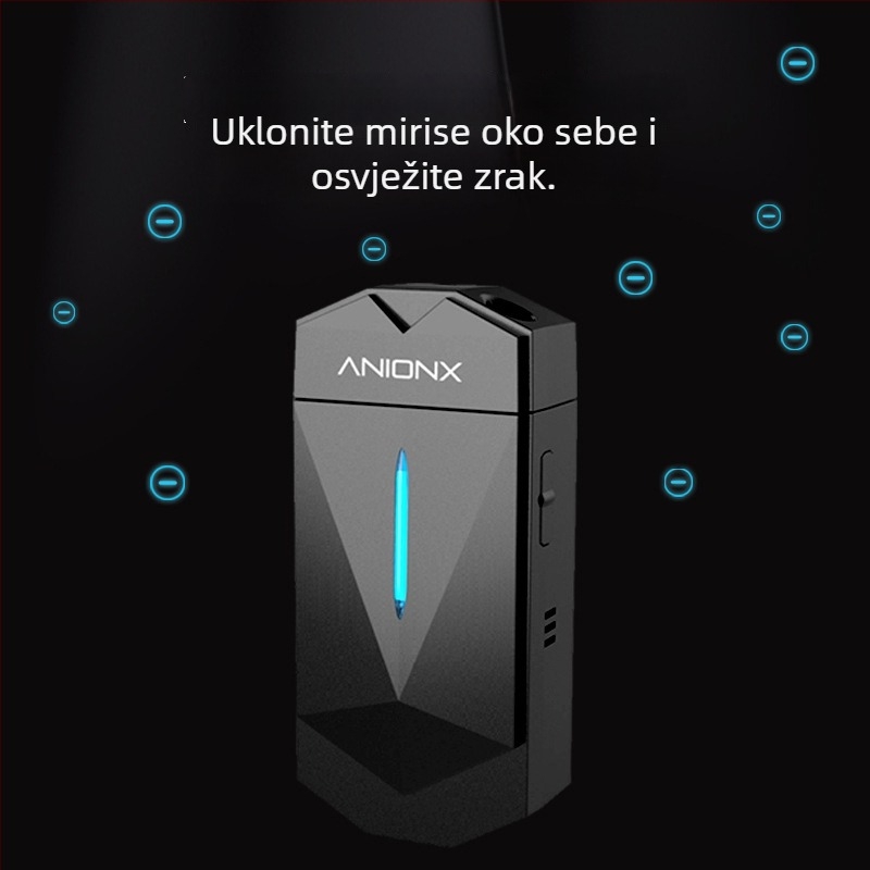 Pročišćivač zraka s negativnim ionima – model A200, 51–150 m3/h, USB/AC napajanje, za prostorije do 10 m²
