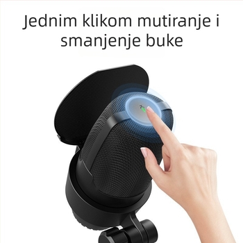 Kondenzatorski USB stolni mikrofon za snimanje i uživo prijenos, model M9, RGB osvjetljenje, SNR ≥75 dB, 5V napajanje