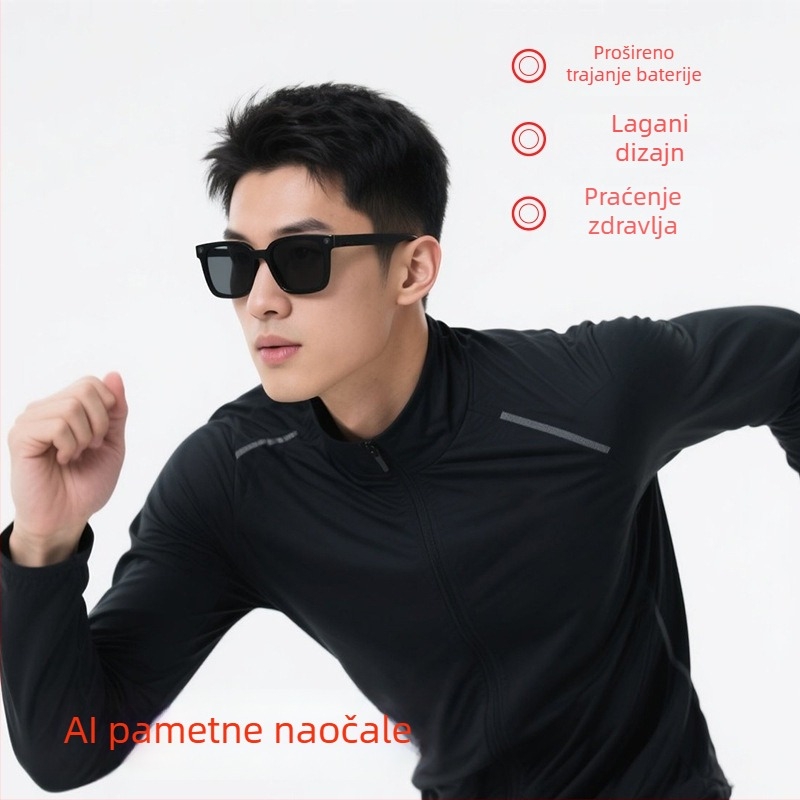 AI pametne naočale: 4K stabilizirano video, Bluetooth do 10 m, upravljanje dodirom i glasom, prijevod u realnom vremenu