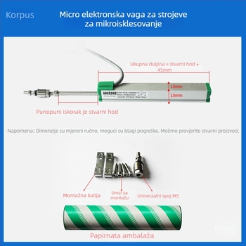 Linearan senzor pomaka s vučnom šipkom, mikro digitalni ravnalo za KTM seriju strojeva za ubrizgavanje